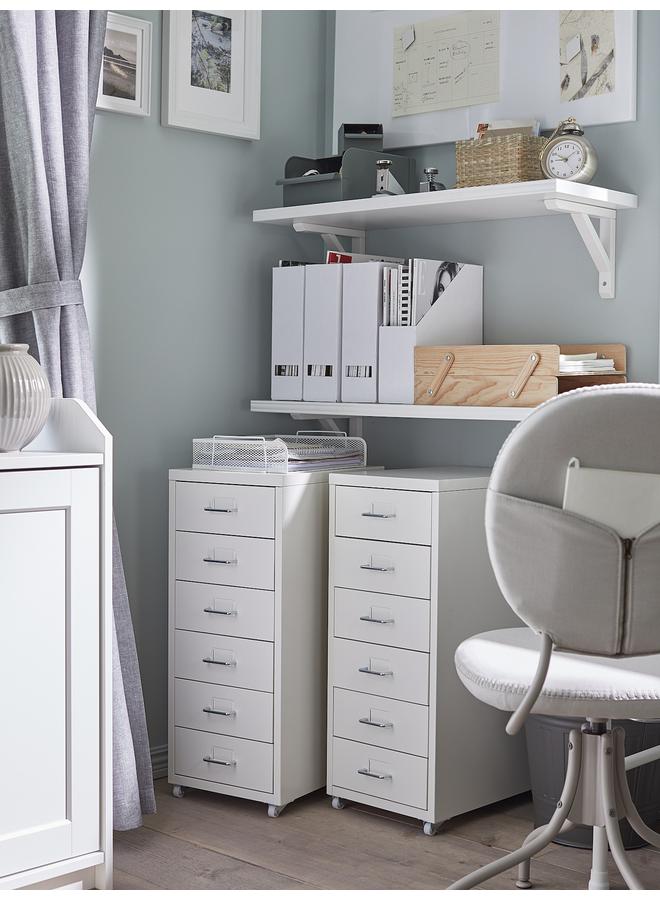 إيروريكس وحدة أدراج على عجلات، أبيض، 28×69 سم - Image 4