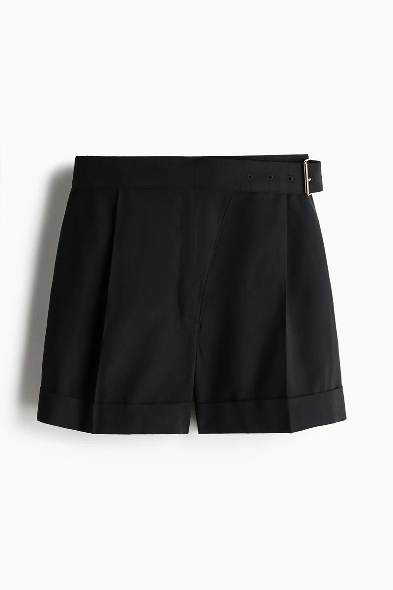 H&M Belted tailored shorts