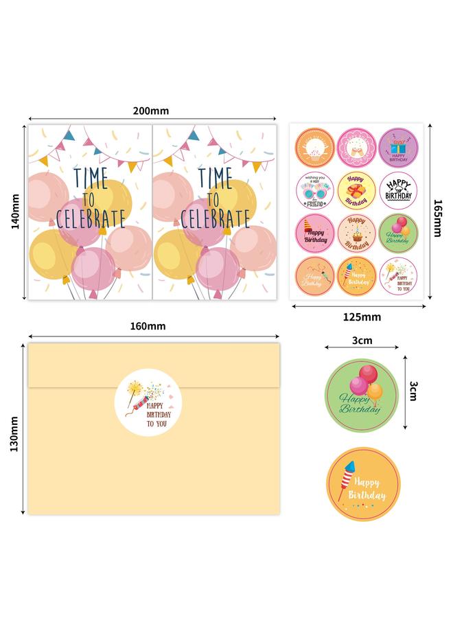 Bluejw Happy Birthday Card Birthday Card Combination Suit Ins Envelope Folding DIY Birthday Greeting Card - Image 3