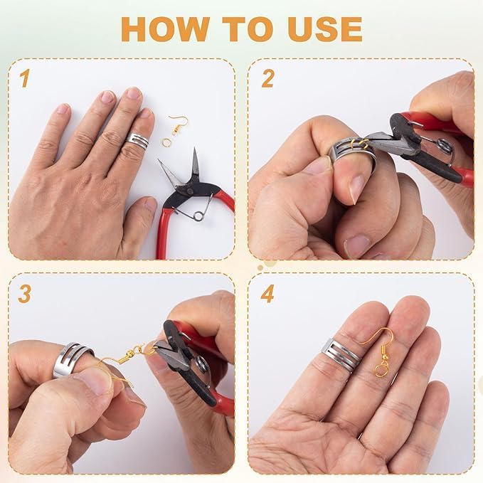 SIJCM Jump Ring Opener Tool 18mm x 9mm Jewelry Making Finger Protector - Image 3