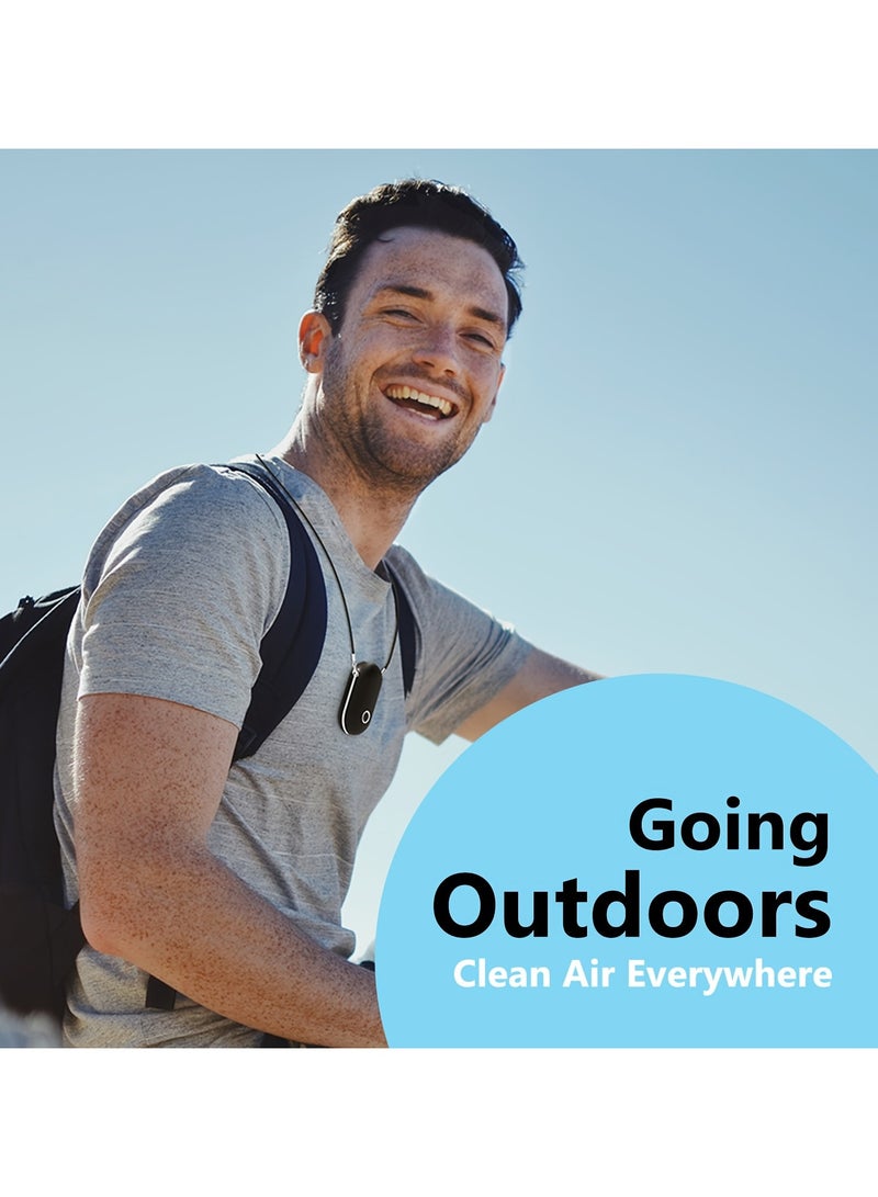 AROAQ Portable Air Purifier Necklace - Rechargeable, Wearable Ionic Negative Air Cleaner in Pink & White - USB Powered, Silent Operation for Outdoor, Travel, Home, Air Cleaner for Car - Image 5