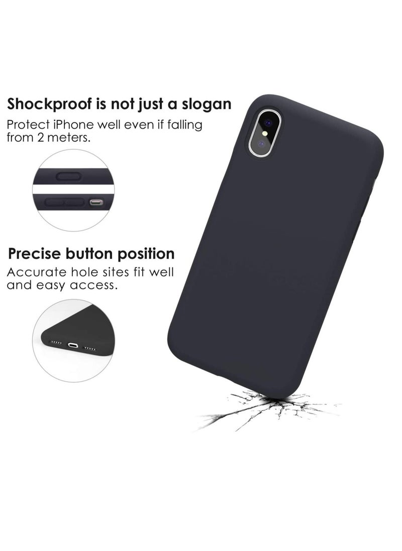 Raxoom Case for iPhone Xs, [7FT Drop Protection] [Soft Anti-Scratch Microfiber Lining] Liquid Silicone Gel Rubber Phone Case, Full Body Drop Protection Cover Case, 5.8 inch, Black - Image 2