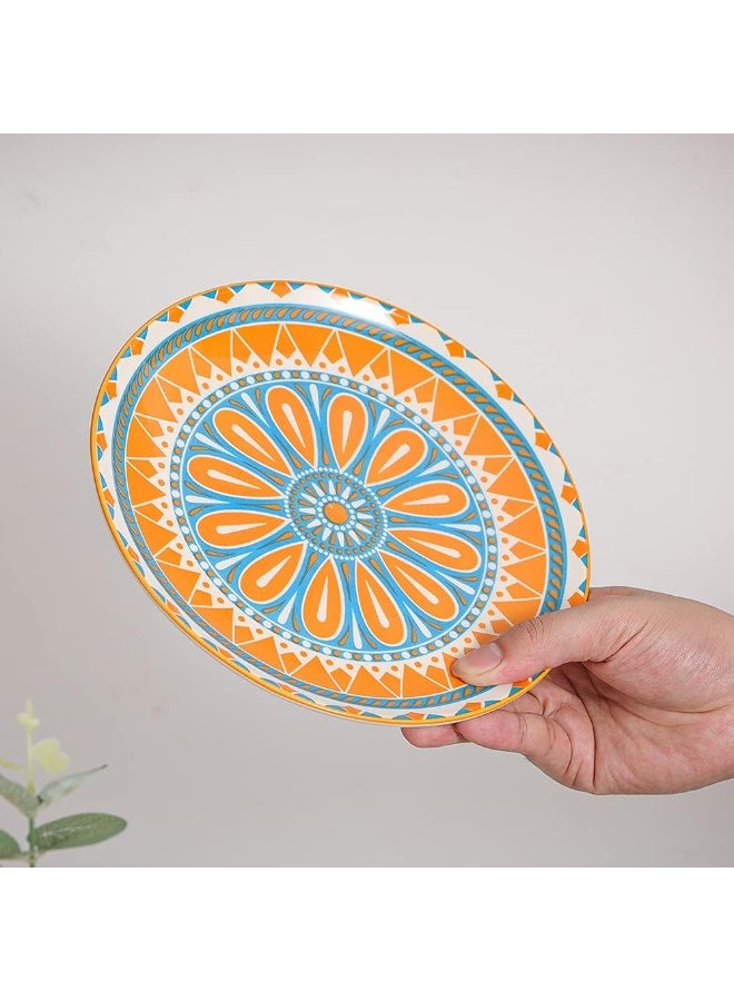 اوليو مجموعة أطباق حلوى من 6 قطع، من 6 أطباق سلطة ومقبلات سيراميكية، مقاس 8 بوصة - ألوان زاهية قابلة للمزج والتنسيق - آمنة للاستخدام في غسالة الأطباق والميكروويف - Image 4