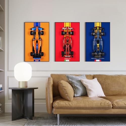 DALDED Wall Display Board for Lego Technic Ferrari 42207 Race Car Premium Collector Frame with Gradient Finish Showcase Your Build as Modern Wall Art Gift for Car Fans Builders Board Only - Image 5