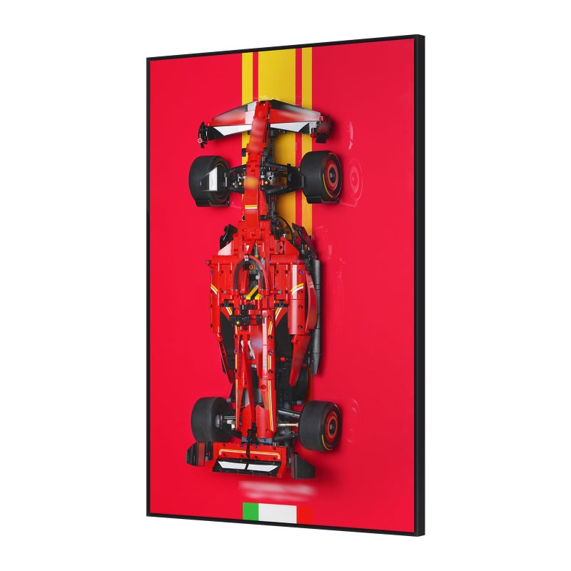 DALDED Wall Display Board for Lego Technic Ferrari 42207 Race Car Premium Collector Frame with Gradient Finish Showcase Your Build as Modern Wall Art Gift for Car Fans Builders Board Only - Image 3