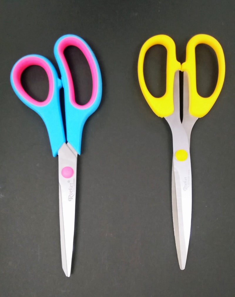 Rocket Scissors Pack of 2 Pieces (Large) - Rocket® Multi-Purpose High Quality Durable German Stainless Steel Scissor for Office Stationery, Home Kitchen, Suitable for Craft Paper Work etc EZ075 - Image 2