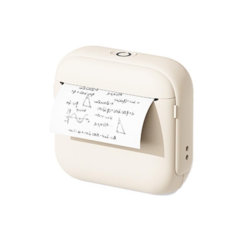 طابعة حرارية بلوتوث بيضاء صغيرة 203 نقطة في البوصة بدون حبر لطباعة الصور الملصقة المحمولة مع تطبيق - Image 2