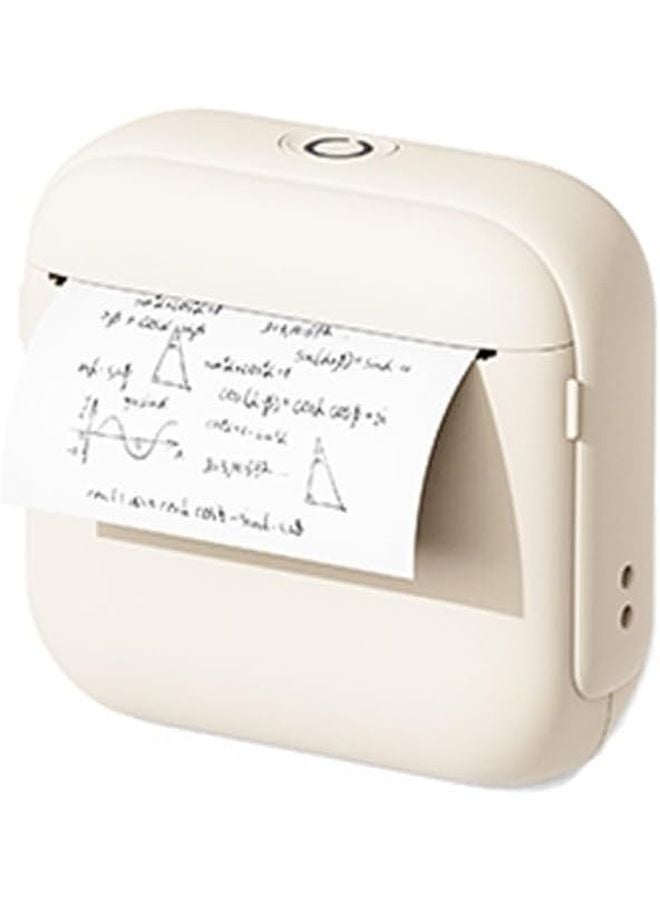 طابعة حرارية بلوتوث بيضاء صغيرة 203 نقطة في البوصة بدون حبر لطباعة الصور الملصقة المحمولة مع تطبيق - Image 1