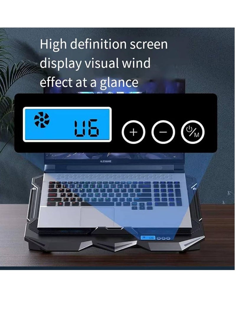 اس تي - حامل تبريد قياسي قاعدة تبريد للكمبيوتر المحمول LCD Screen – LED Light للألعاب ICE-04 PLUS – 4*PLUS مراوح LED – 15.1 بوصة - Image 1
