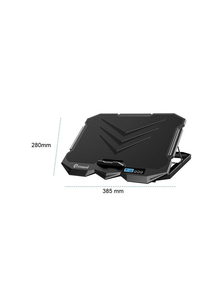 اس تي - حامل تبريد قياسي قاعدة تبريد للكمبيوتر المحمول LCD Screen – LED Light للألعاب ICE-04 PLUS – 4*PLUS مراوح LED – 15.1 بوصة - Image 1