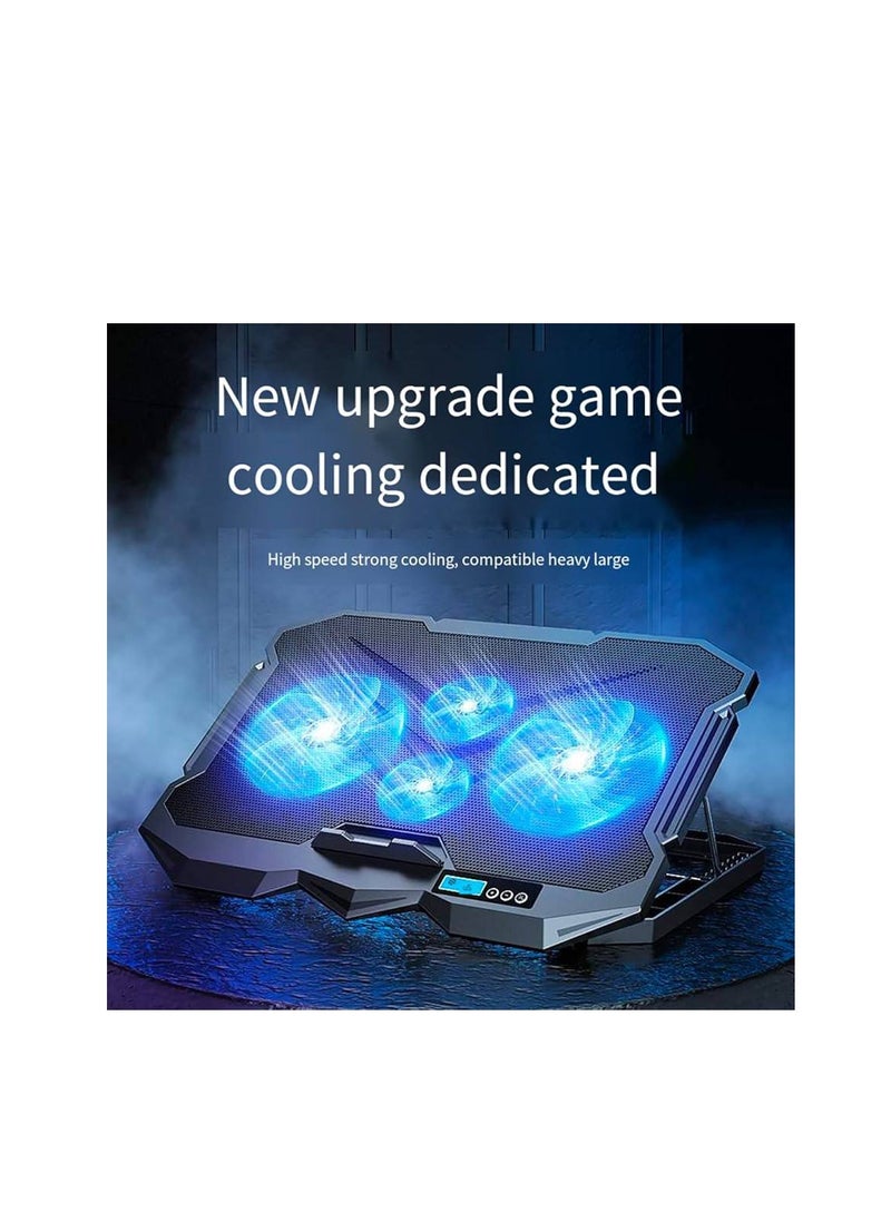 اس تي - حامل تبريد قياسي قاعدة تبريد للكمبيوتر المحمول LCD Screen – LED Light للألعاب ICE-04 PLUS – 4*PLUS مراوح LED – 15.1 بوصة - Image 1