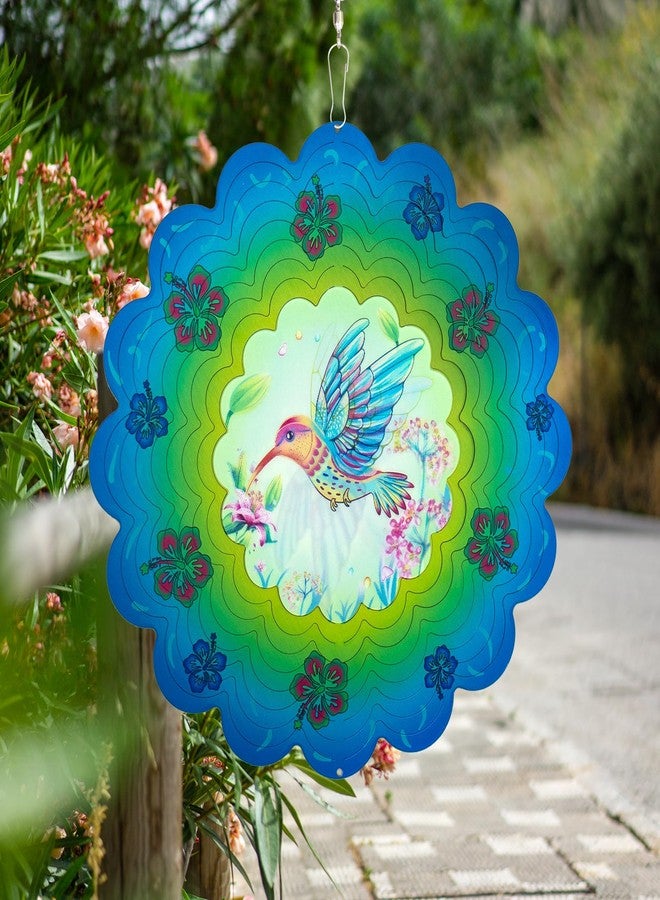 DKJOCKY Hummingbird Metal Wind Spinners - Hummingbird Gifts for Women Mom Grandma Wife, Hanging Animations Wind Spinner for Outdoor & Indoor Decorations, 12 inch for Ornament Gifts - Image 3