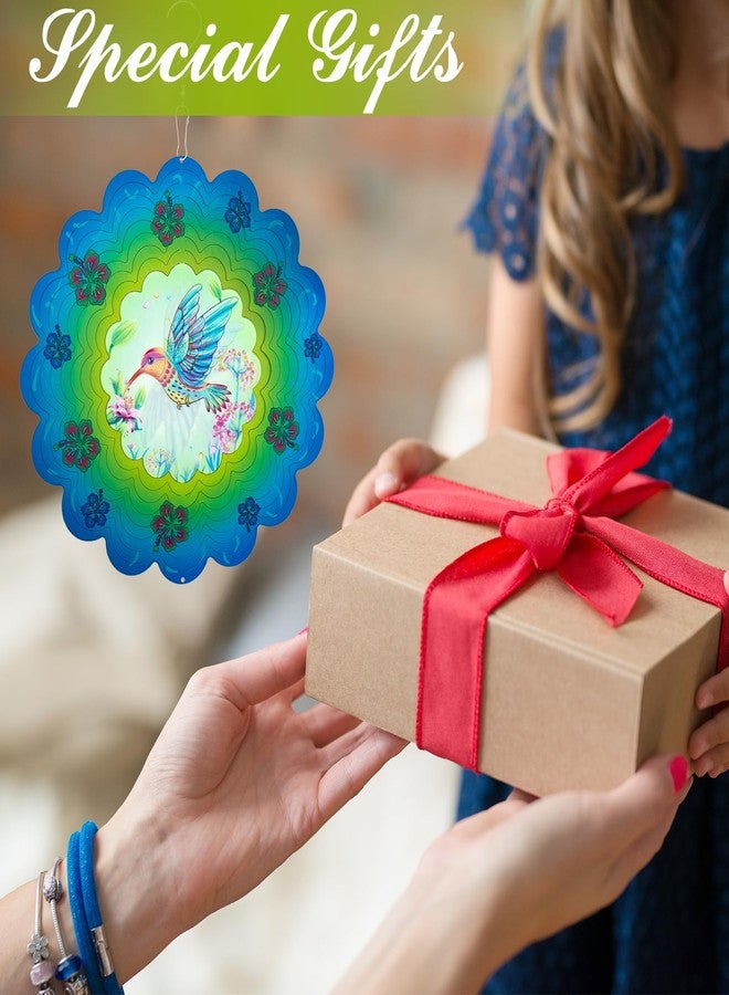 DKJOCKY Hummingbird Metal Wind Spinners - Hummingbird Gifts for Women Mom Grandma Wife, Hanging Animations Wind Spinner for Outdoor & Indoor Decorations, 12 inch for Ornament Gifts - Image 2
