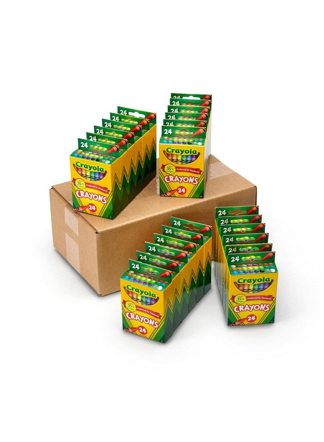Crayola Crayons Bulk (24 Packs), Back to School Supplies for Preschool & Kindergarten, Bulk Crayons for Kids, Classroom Supplies - Image 2