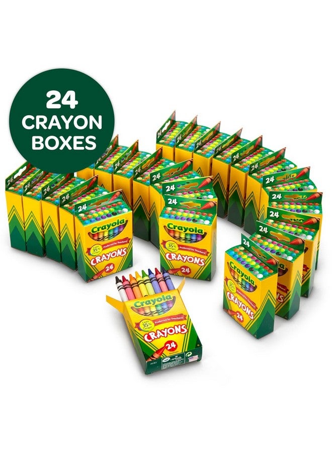 Crayola Crayons Bulk (24 Packs), Back to School Supplies for Preschool & Kindergarten, Bulk Crayons for Kids, Classroom Supplies - Image 3