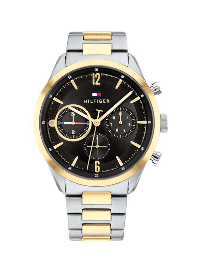 TOMMY HILFIGER Men Clasp Analog Round Stainless Steel Wrist Watch 1791944 - 44Mm - Image 1