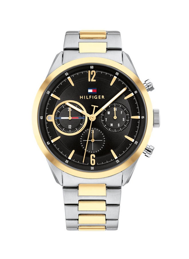 TOMMY HILFIGER Men Clasp Analog Round Stainless Steel Wrist Watch 1791944 - 44Mm  - Image 1