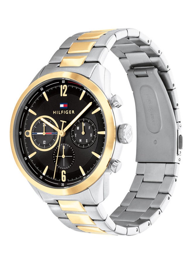 TOMMY HILFIGER Men Clasp Analog Round Stainless Steel Wrist Watch 1791944 - 44Mm  - Image 2