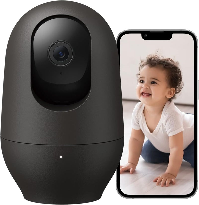 nooie Baby Monitor Dog Camera with Phone App 2K Cat Camera 360 WiFi Indoor Camera for Home Security AI Motion Tracking TwoWay Audio Compatible with Alexa 24Ghz WiFi Only SD or Cloud Storage - Image 1