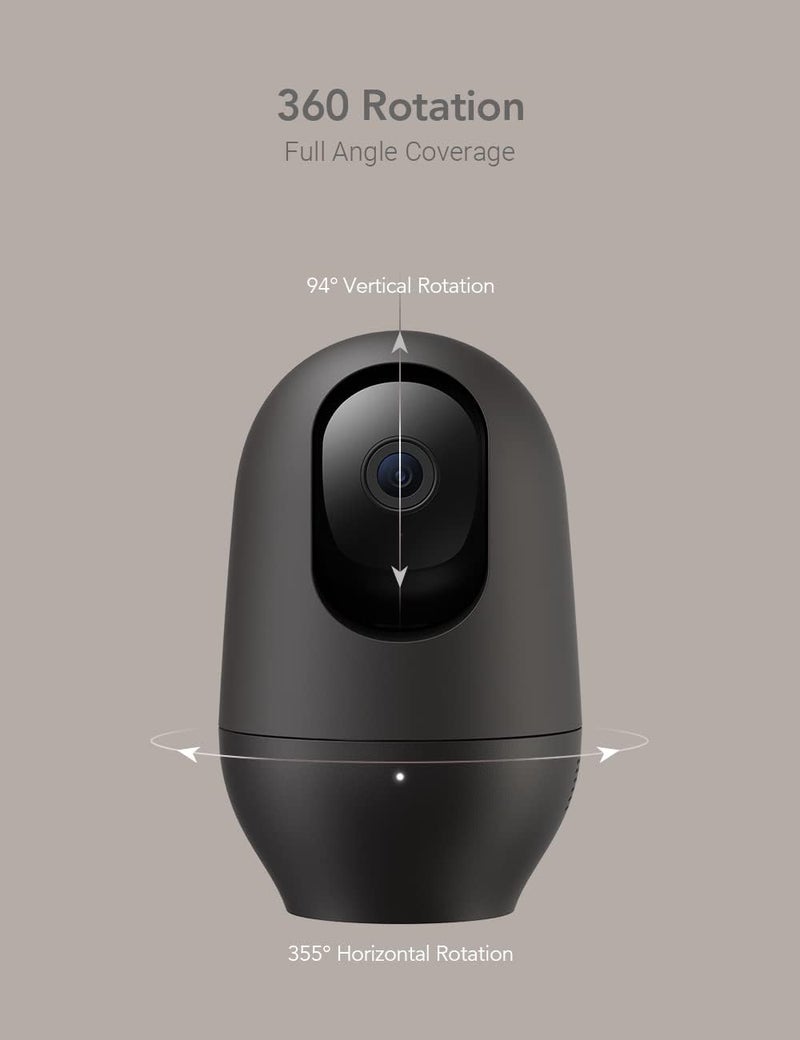 nooie Baby Monitor Dog Camera with Phone App 2K Cat Camera 360 WiFi Indoor Camera for Home Security AI Motion Tracking TwoWay Audio Compatible with Alexa 24Ghz WiFi Only SD or Cloud Storage - Image 2