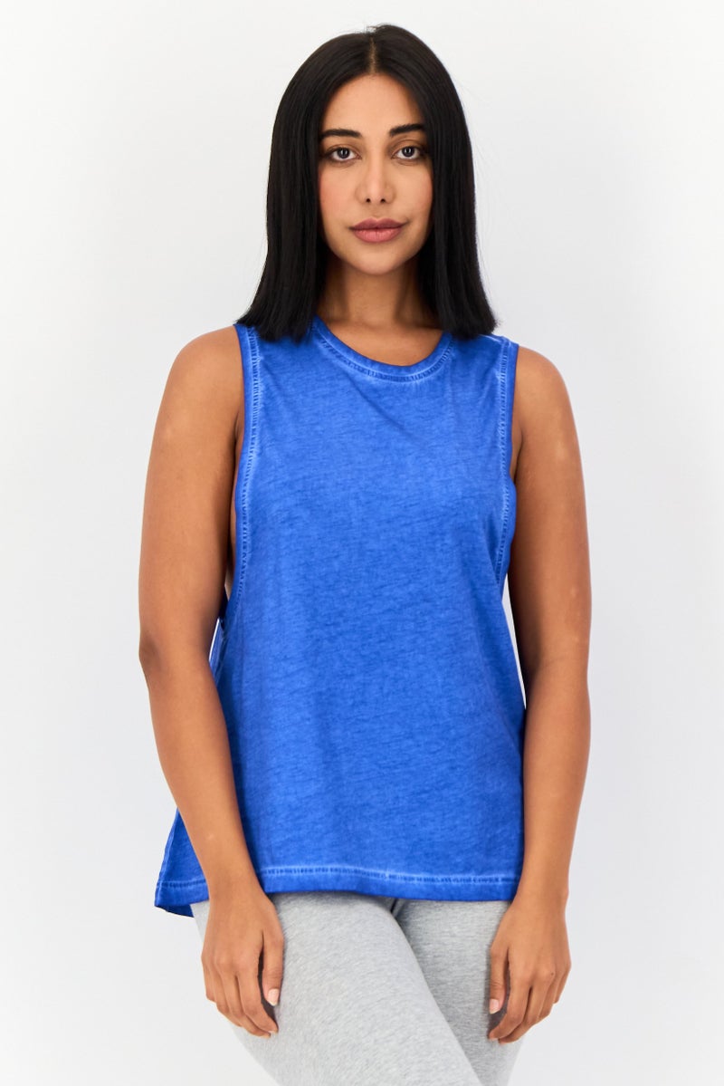 Reebok Crossfit Women Sportswear Fit Sleeveless Training Tank Top, Blue - Image 1