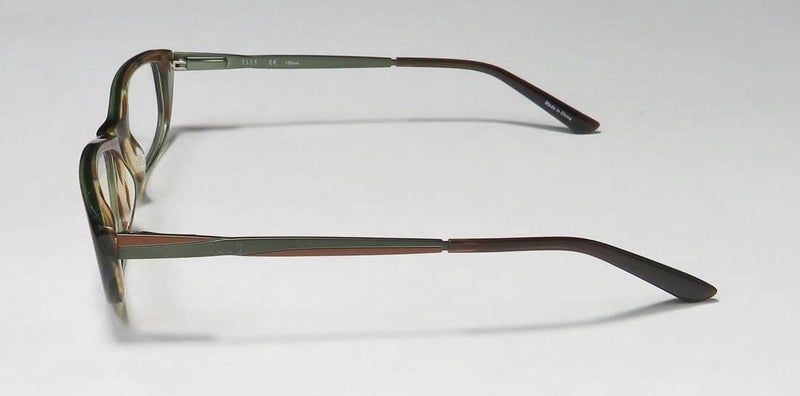 Elle 13351 Womens/Ladies Rectangular Full-rim Flexible Hinges Eyeglasses/Eyewear (49-17-135, Green) - Image 4
