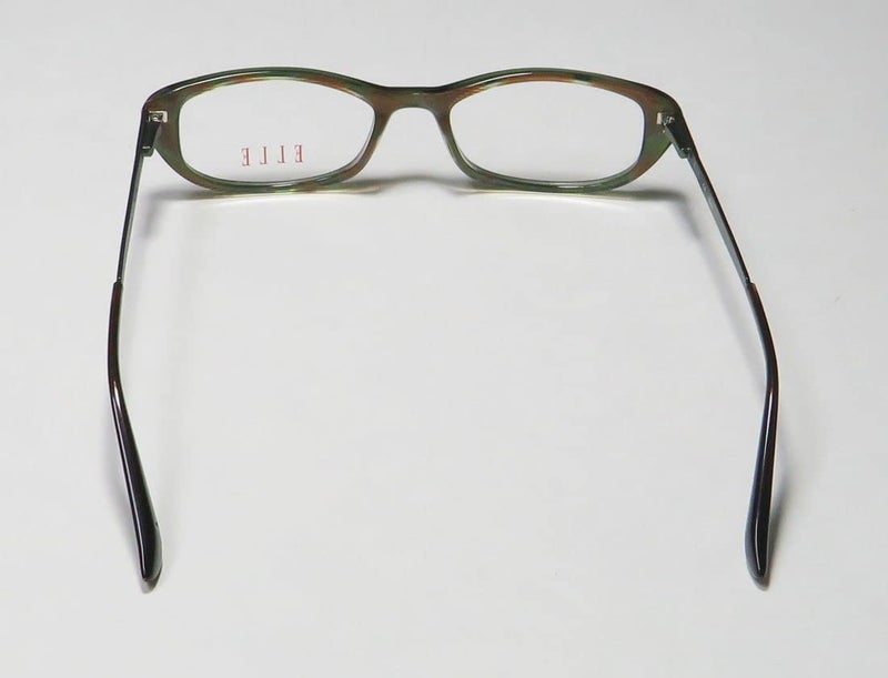 Elle 13351 Womens/Ladies Rectangular Full-rim Flexible Hinges Eyeglasses/Eyewear (49-17-135, Green) - Image 5