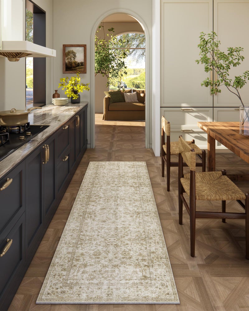 palohom Washable Kitchen Rug Runners for Hallways: 2'x6' Bedroom Runner Rug Non Slip Low-Pile Stain Resistant Soft Carpet Runner for Indoor Entryway Hallways Kitchen Laundry Room Beside Farmhouse - Image 1