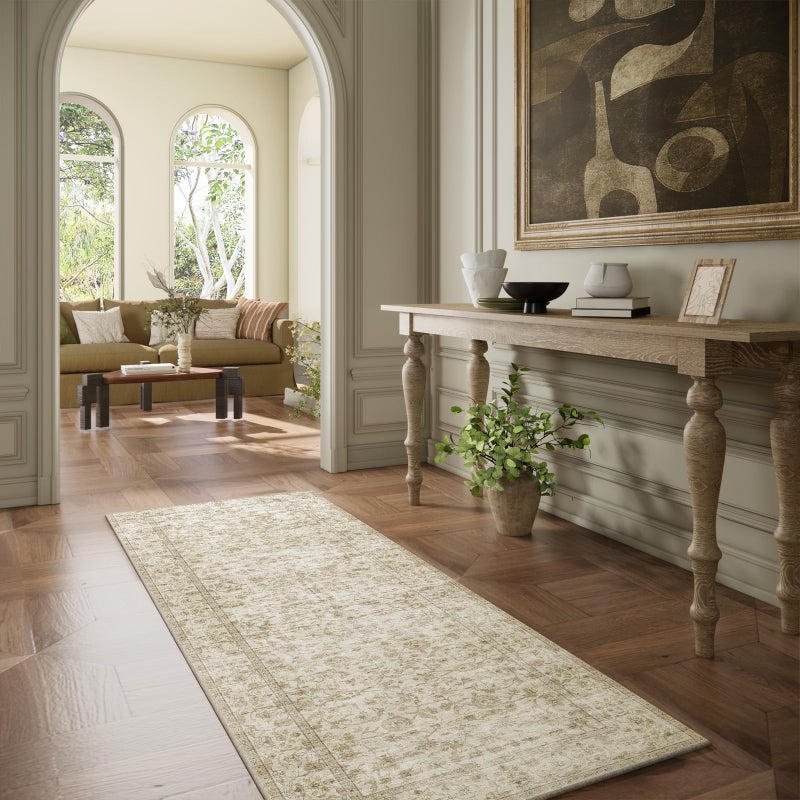palohom Washable Kitchen Rug Runners for Hallways: 2'x6' Bedroom Runner Rug Non Slip Low-Pile Stain Resistant Soft Carpet Runner for Indoor Entryway Hallways Kitchen Laundry Room Beside Farmhouse - Image 5