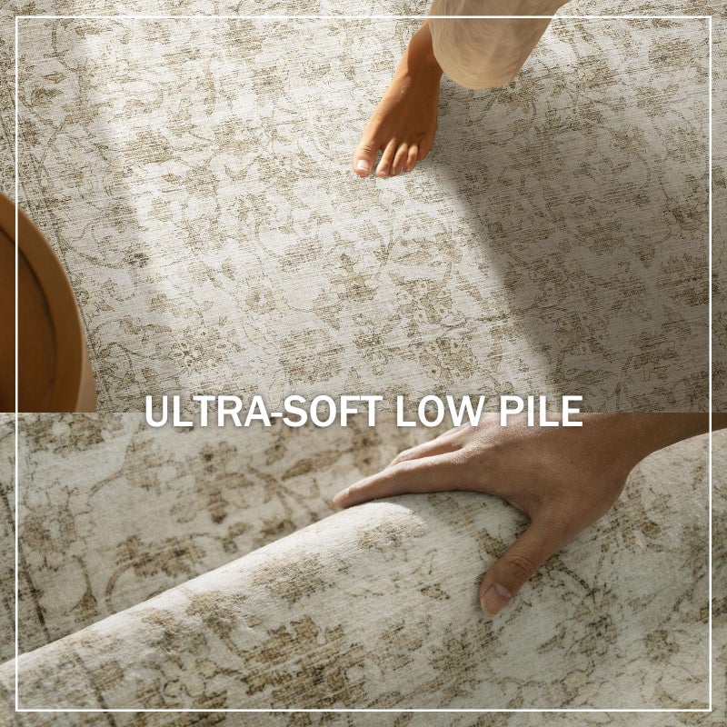palohom Washable Kitchen Rug Runners for Hallways: 2'x6' Bedroom Runner Rug Non Slip Low-Pile Stain Resistant Soft Carpet Runner for Indoor Entryway Hallways Kitchen Laundry Room Beside Farmhouse - Image 4