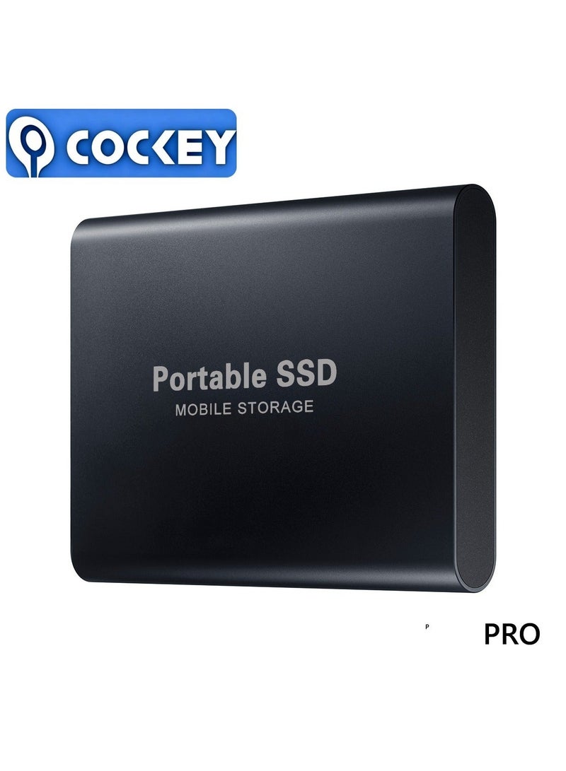 كوكي محرك أقراص خارجي محمول سعة 2 تيرابايت، و 200 جيجابايت لنقل البيانات بسرعة 3.2 عالية، محرك أقراص احتياطي للكمبيوتر يدعم تخزين ونقل البيانات، محرك أقراص خارجي محمول صغير للحالة الصلبة، للكمبيوتر الشخصي/المحمول/الهاتف المحمول، إلخ (طراز أسود - Image 1