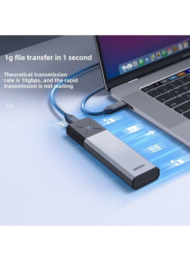 Generic IDSONIX M.2 NVMe Mobile Hard Drive Box Type-C3.2 Interface External SSD Solid State Drive Box Digital Computer Accessories-Color: Independent Double-disk Hard Disk Box  - Image 3