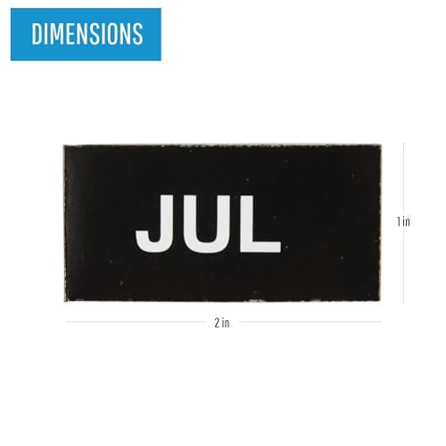 MasterVision ملحقات لوحة ماستر فيجن المغناطيسية القابلة للتبديل، أشهر السنة، أسود/أبيض، 2" × 1"، 12 قطعة - Image 2