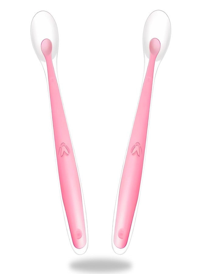 Nicety Silicone Baby Spoons | 1 Piece Feeding & Training Spoons for Self-Feeding | Soft Gum-Friendly Tips | BPA-Free, Food-Grade, Weaning Utensils for Infants 4M+ (Pink (1 Spoon)) - Image 1