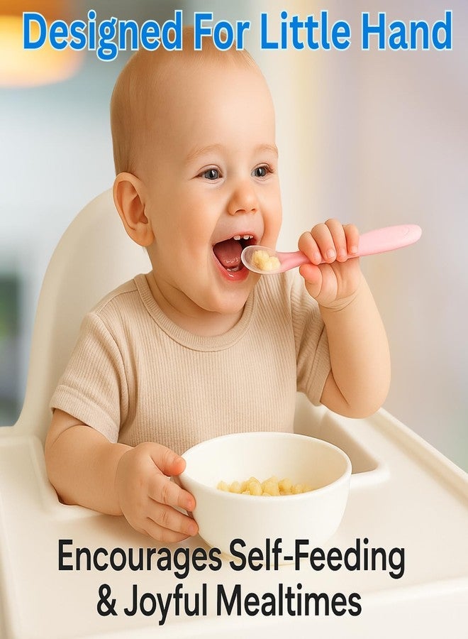 Nicety Silicone Baby Spoons | 1 Piece Feeding & Training Spoons for Self-Feeding | Soft Gum-Friendly Tips | BPA-Free, Food-Grade, Weaning Utensils for Infants 4M+ (Pink (1 Spoon)) - Image 3