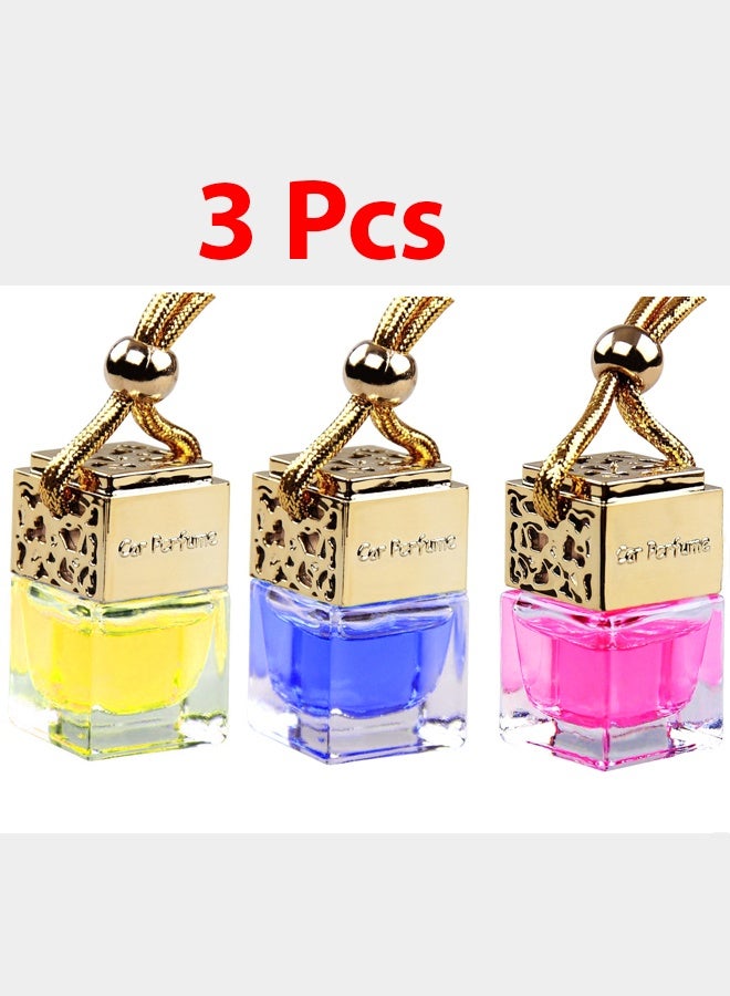 معطر جو للسيارة | معطر جو ٥ مل (٣ قطع) برائحة السيارات | يدوم ٤٥ يومًا | زجاجات معطر جو معلقة للسيارات | مزيل روائح السيارات، هواء منعش يدوم طويلًا للرجال والنساء (برائحة اللافندر) - Image 1