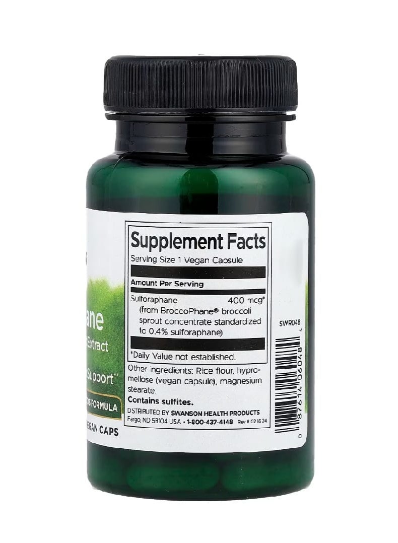 سوانسون سلفورافان من مستخلص براعم البروكلي 400 ميكروغرام 60 كبسولة نباتية - Image 2