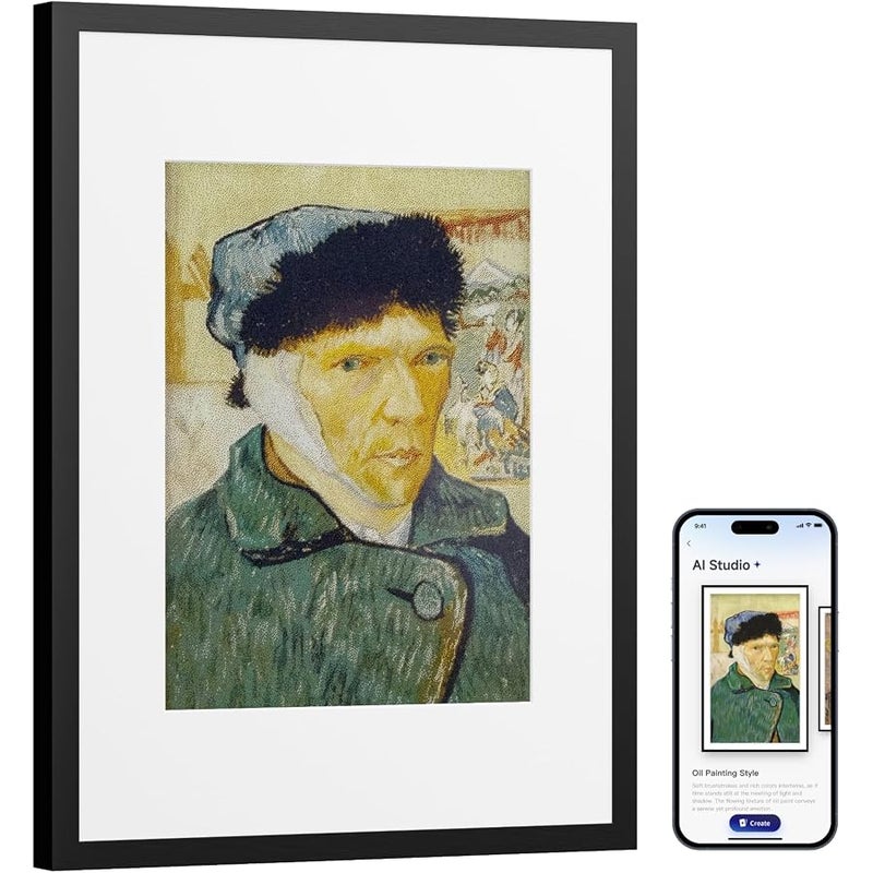 Switchbot AI Art Frame, 13.3 Electronic Ink Screen No Wiring Required, Ultra-Long Battery Life,Tabletop&Wall-Mounted, Wi-Fi Digital Photo Frame, Alexa Compatible, Wall Decoration, Room Décor - Image 1