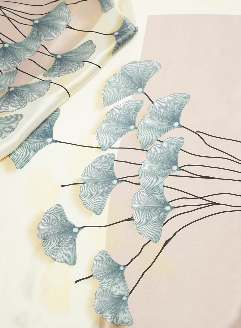 Khizana Silk Floral Print Scarf