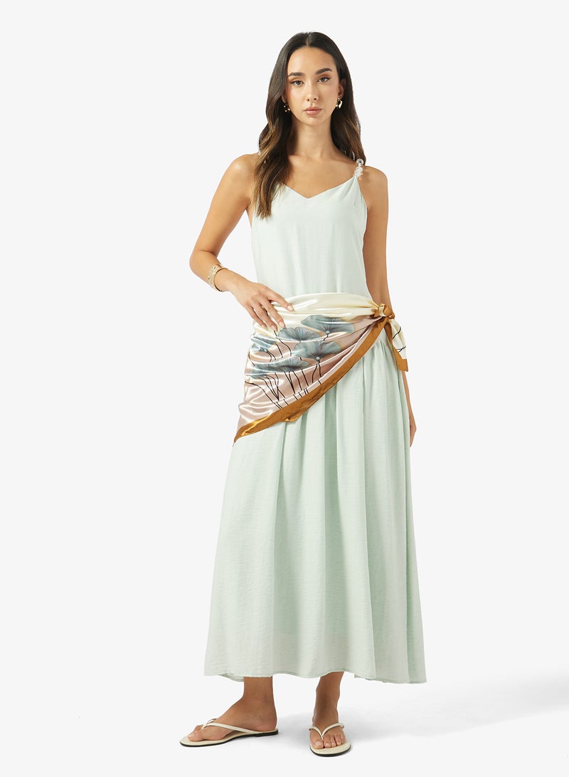 Khizana Silk Floral Print Scarf - Image 3