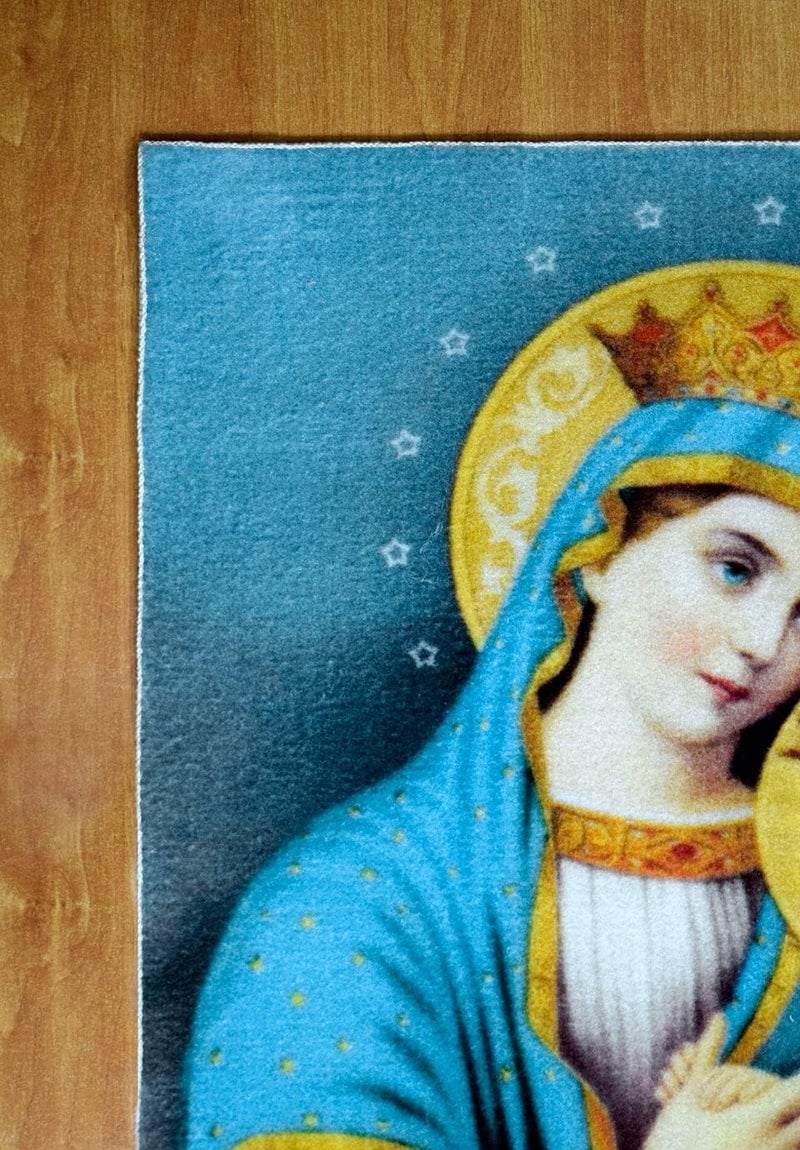 Mac Carpet Christian Icons Wall Tapestry Size: 57X90cm - Blue - Image 4