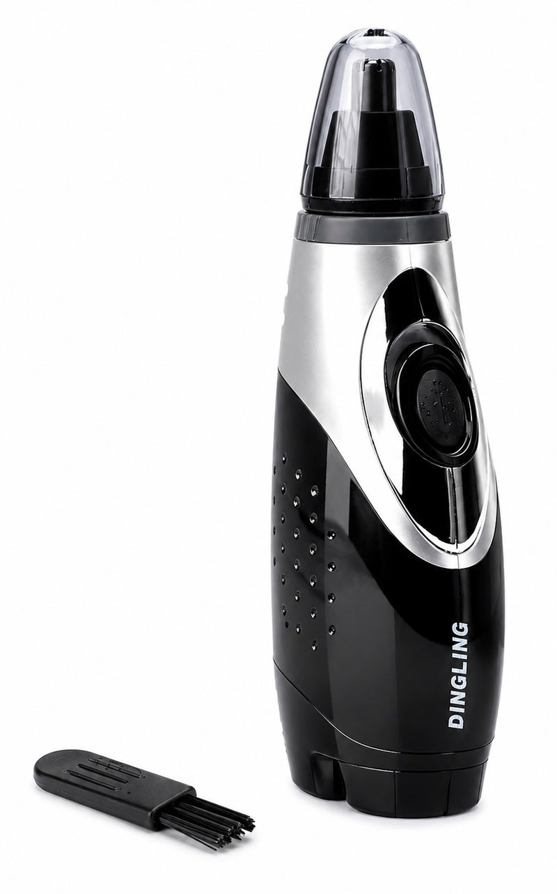 Dingling Nose Trimmer Men Women Electric Facial Hair Ear Eyebrow Grooming Shaver Portable Cordless Rechargeable Safe Precision Trimming Tool with Cleaning Brush Black Silver DLN -135. - Image 4