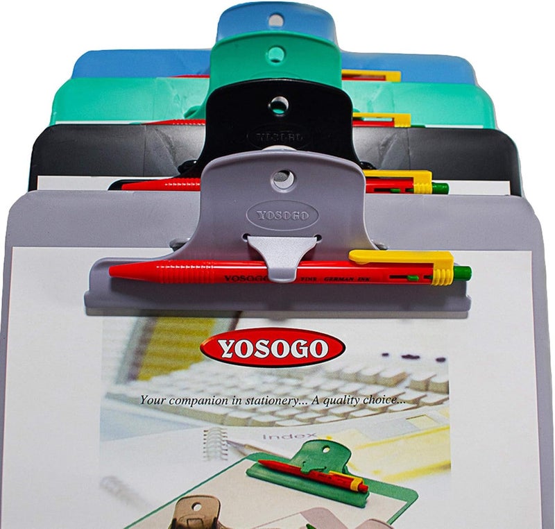 Yosogo A4 Size ABS Plastic Heat Resistant Clipboard with Bulldog Clip and Pen Holder - Assorted Colors - Image 4