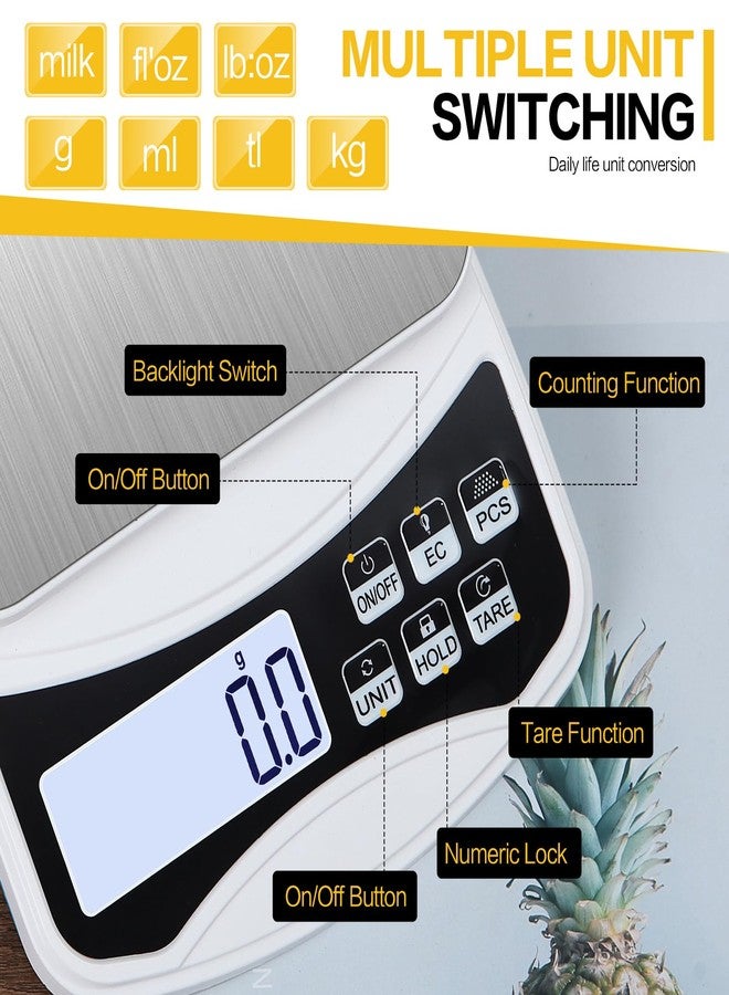 PAKRYS Digital Lab Scale 5000g x 0.1g LCD Display Analytical Balance Jewelry Scale Precision Electronic Scale Scientific Scale 0.1g Accuracy for Laboratory, Kitchen, and Food Measurement (Rechargable) - Image 3