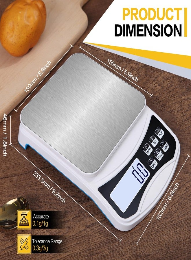 PAKRYS Digital Lab Scale 5000g x 0.1g LCD Display Analytical Balance Jewelry Scale Precision Electronic Scale Scientific Scale 0.1g Accuracy for Laboratory, Kitchen, and Food Measurement (Rechargable) - Image 4