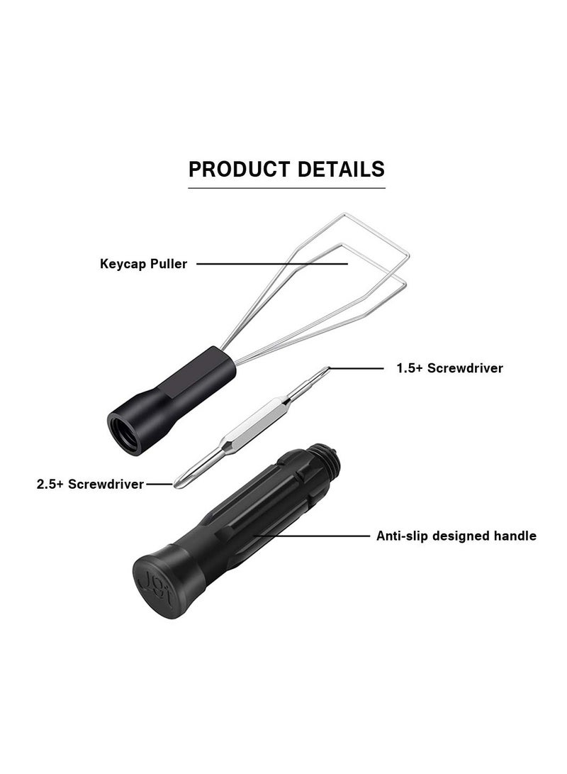 SYOSI 5Pcs Keycap Puller Keycap Remover with Brushs 3 in 1 Multifunctional Keycap Removal Tool with 1.5 or 2.5 Cross Head Screwdriver for Keyboard - Image 2