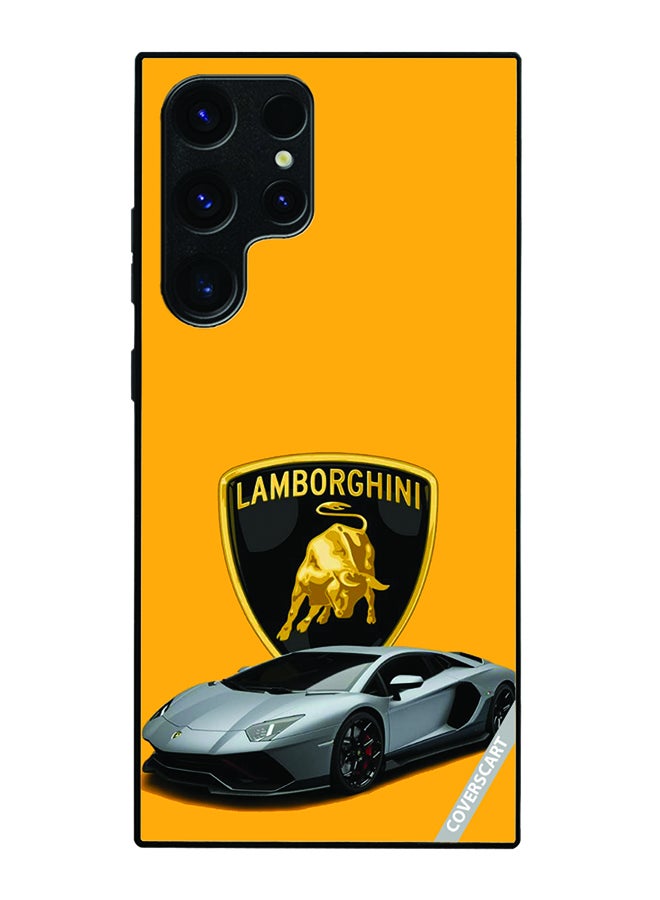 COVERSCART Protective Case Cover For Samsung Galaxy S25 Ultra Lamborghini Design Yellow