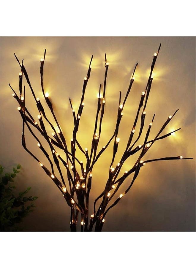 The Bros (2Pack) Decorative LED Lighted Branch Lights Battery Operated Artificial LED Twig Branches Decoration for Home Room Decor Christmas Vase (Warm White, 75CM, 20leds)  - Image 1