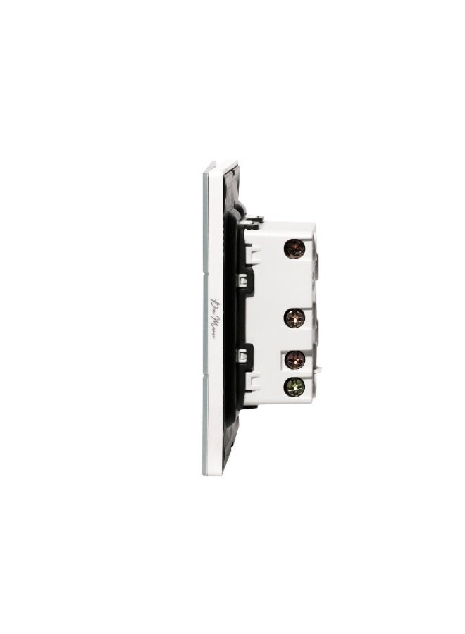 Donmarco 3 Gang 2 Way Switch – Ultra Thin Glass, Modern & Durable, Fire-Resistant Electric Switch, 15-Year Warranty, Wall Switch for Home and Office (Matt White) - Image 4