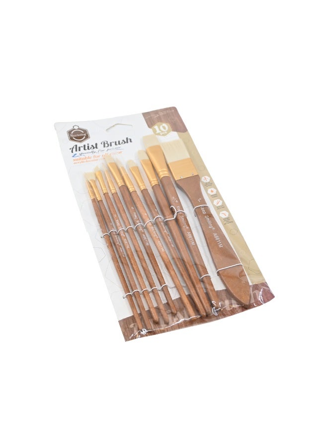 Painting Brushes Set of 10